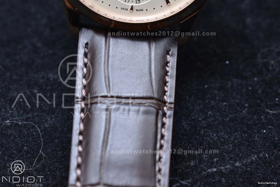 on Best RG SA925 Ultra Brown Moon Master FreshLook Leather 1:1 908 Strap Dial Super White Thin APSF Clone Edition 0320